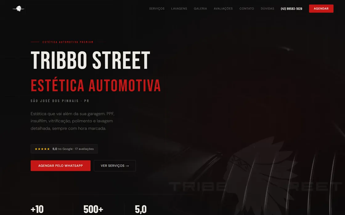 Site de Tribbo Street feito pelo Guilherme
